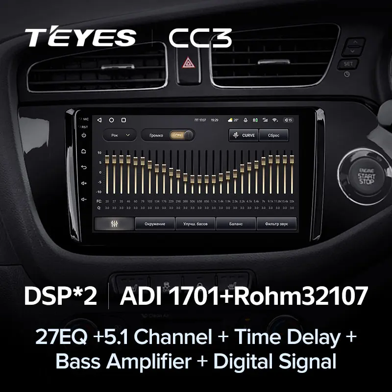 TEYES CC3 Штатная магнитола For Киа Сид 2 Kia CEED Ceeɽ JD 2012 - 2018 Right hand driver до 8-ЯДЕР 6 + 128ГБ 27EQ