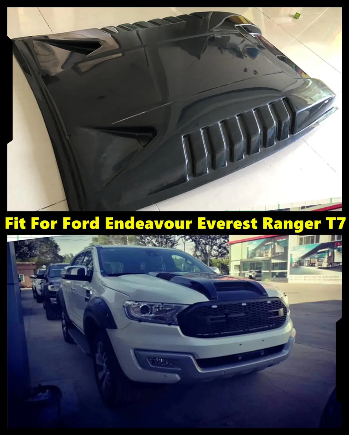 Черная матовая капота для Ford Ranger Wildtrack T7 2016 2017 2018 2019 | Автомобили и мотоциклы
