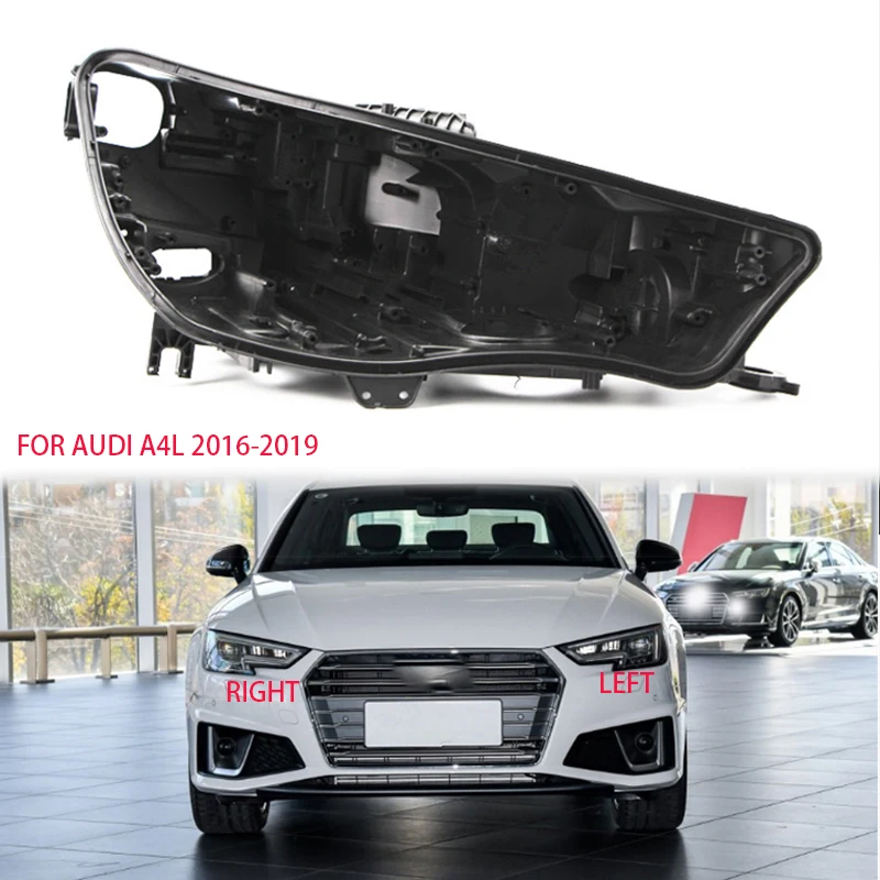 Для audi A4L- корпус фары черный корпус крышка объектива абажур фара черная основа черный пластиковый дом черный корпус