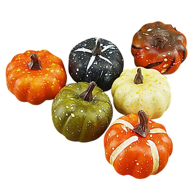 6 шт. Хэллоуин Тыква поддельные овощи моделирование искусственная DIY ремесло для