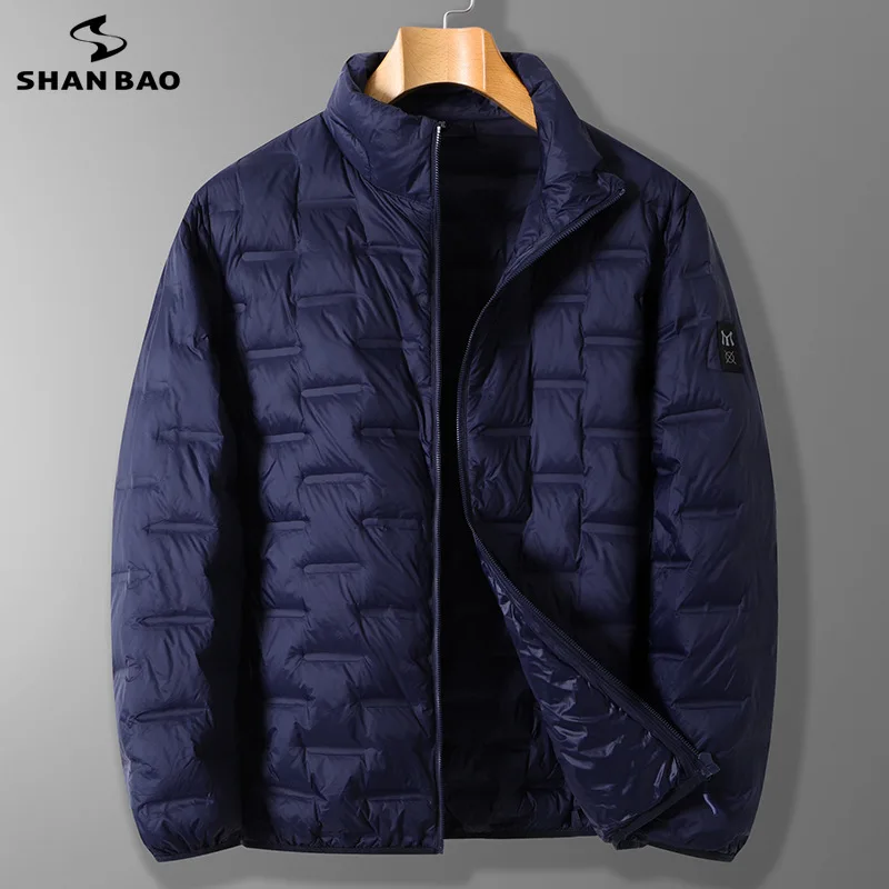 Легкая пуховая куртка 5XL 6XL 7XL 8XL 2021 весна и осень классический стиль мужская повседневная брендовая тонкая пуховая куртка с карманами на молнии