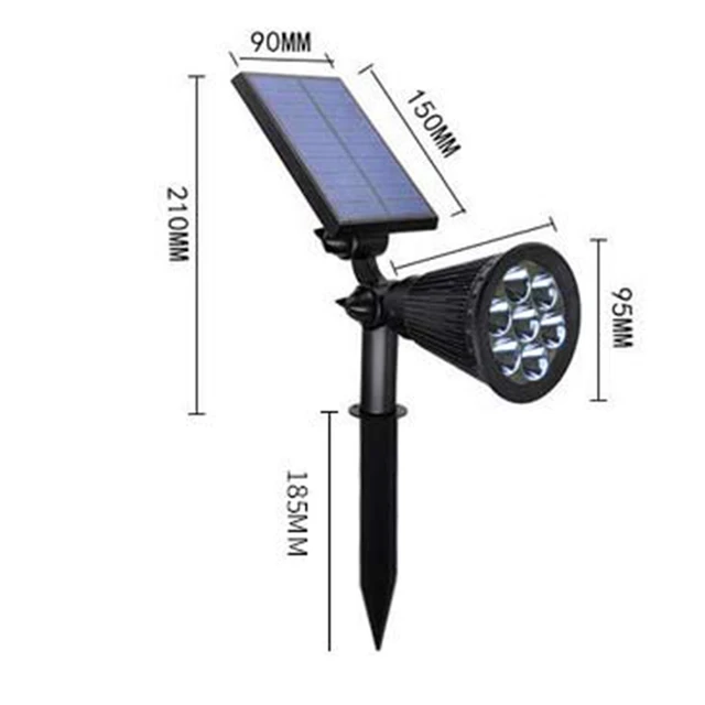 7 LED Solar Power Garden Lamp Colorful Spotlight Adjustable Outdoor Waterproof Lawn Landscape Street Lights Wall Spot Lamp 6