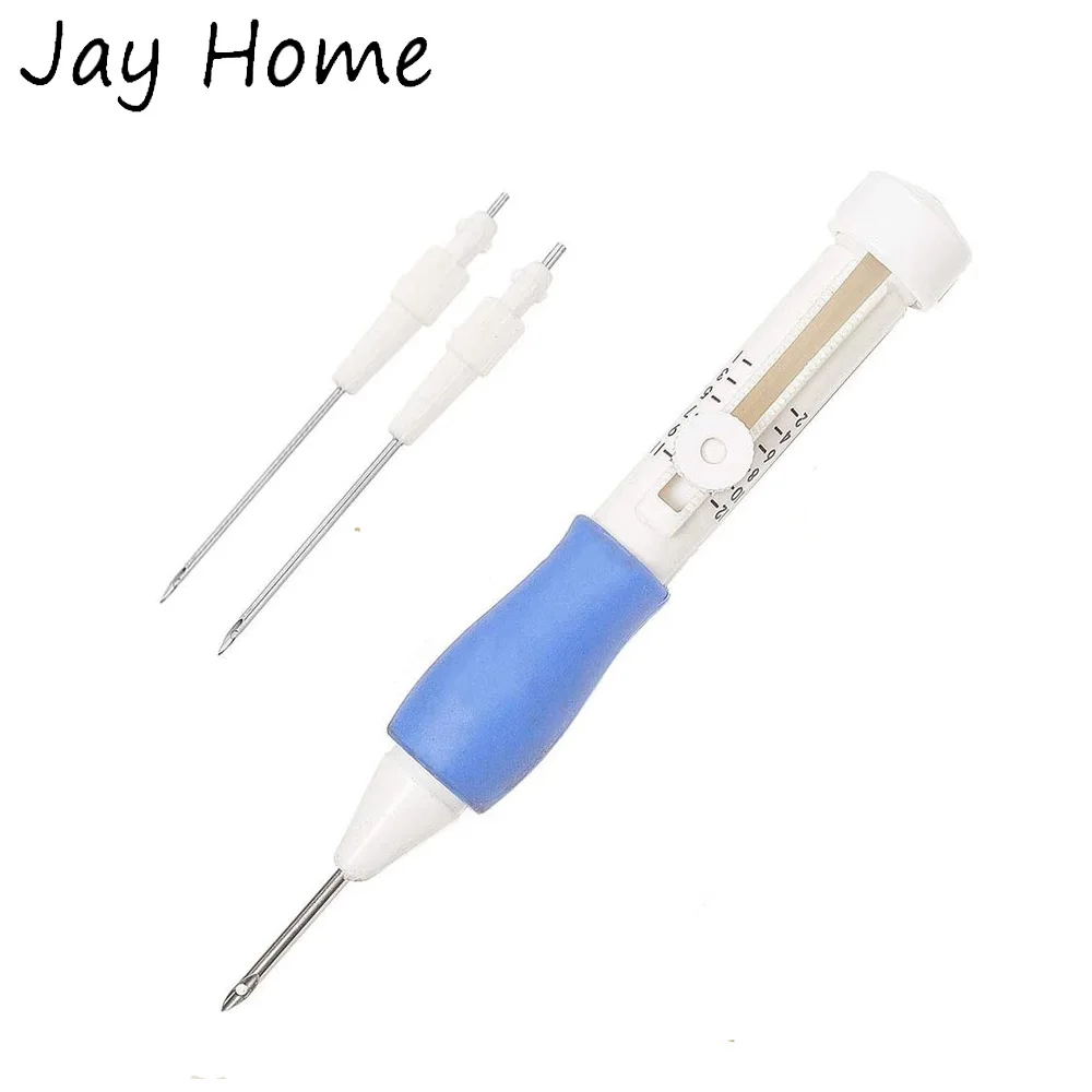 

1Pc Embroidery Pen Adjustable Punch Needles with 2 Sizes Needles DIY Sewing Punch Needle Weaving Tools for Sewing Knitting Craft