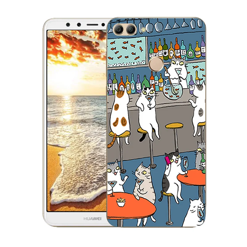 Чехол 5 93 дюймов для Huawei Y9 2018 / Enjoy 8 Plus задняя крышка мягкие прозрачные силиконовые