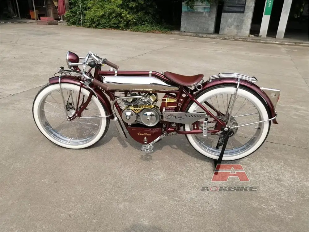 6.5HP мотор 166CC 15 л Бензобак ручной работы Чоппер Велосипед прочный парень на заказ