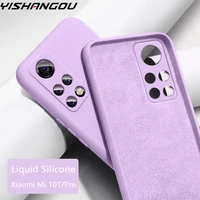 for phone xiaomi mi 10t pro case liquid silicone soft cover bumper phone case for mi 10t lite 5g 11 10 9 se poco x3 pro gt f3 m3