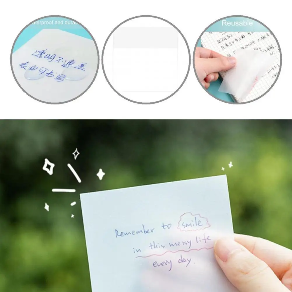 

100 Sheets Memo Paper Premium Self-Sticky Memo Paper Multi-Use Waterproof Notes Paper