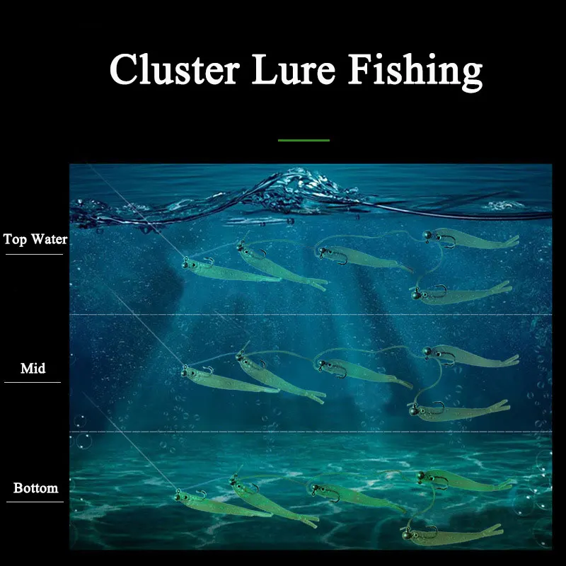 Мягкая рыболовная приманка AS Cluster воблер с Т-образным хвостом металлическая рыба