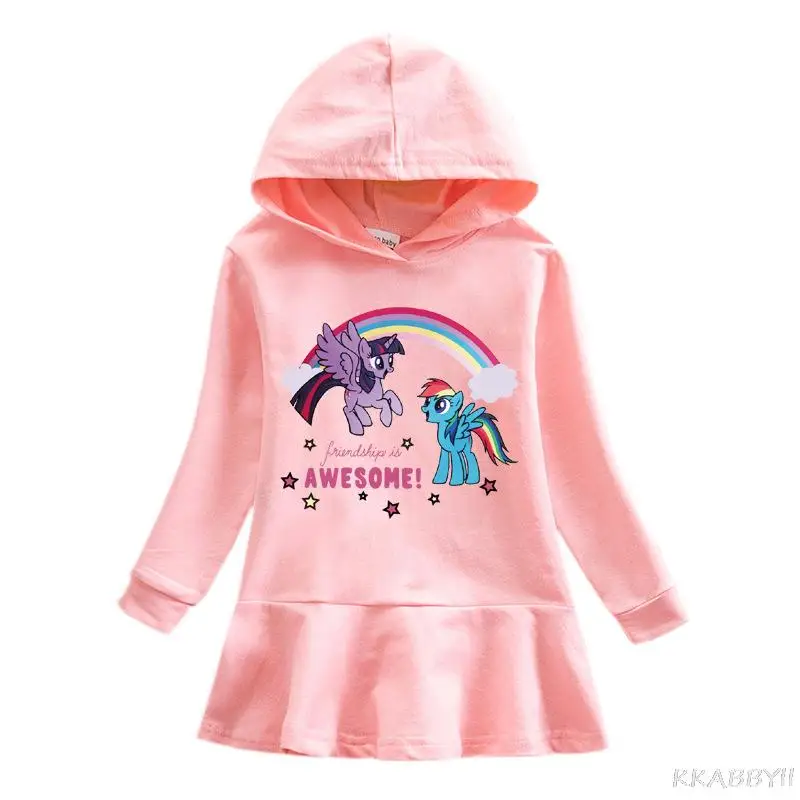 Осеннее платье для девочек My Little Pony костюм принцессы удобная одежда детское