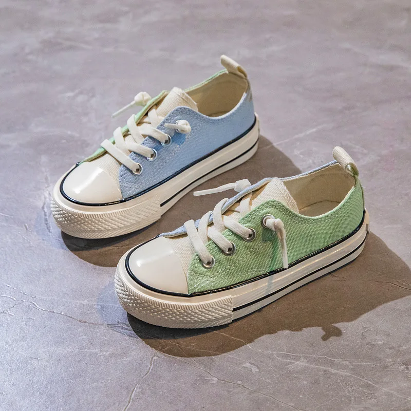 

Children Slip-ons Shoes Teen Girls Flat High Low Top Sneakers Canvas School Casual Flats Shoes Kids Baby Loafers Chaussure Femme