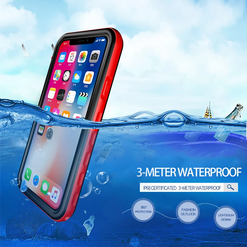 Водонепроницаемый чехол для iPhone 11 X XS Max противоударный чехол для плавания и дайвинга для iPhone 7 8 открытый подводный водонепроницаемый чехол для телефона