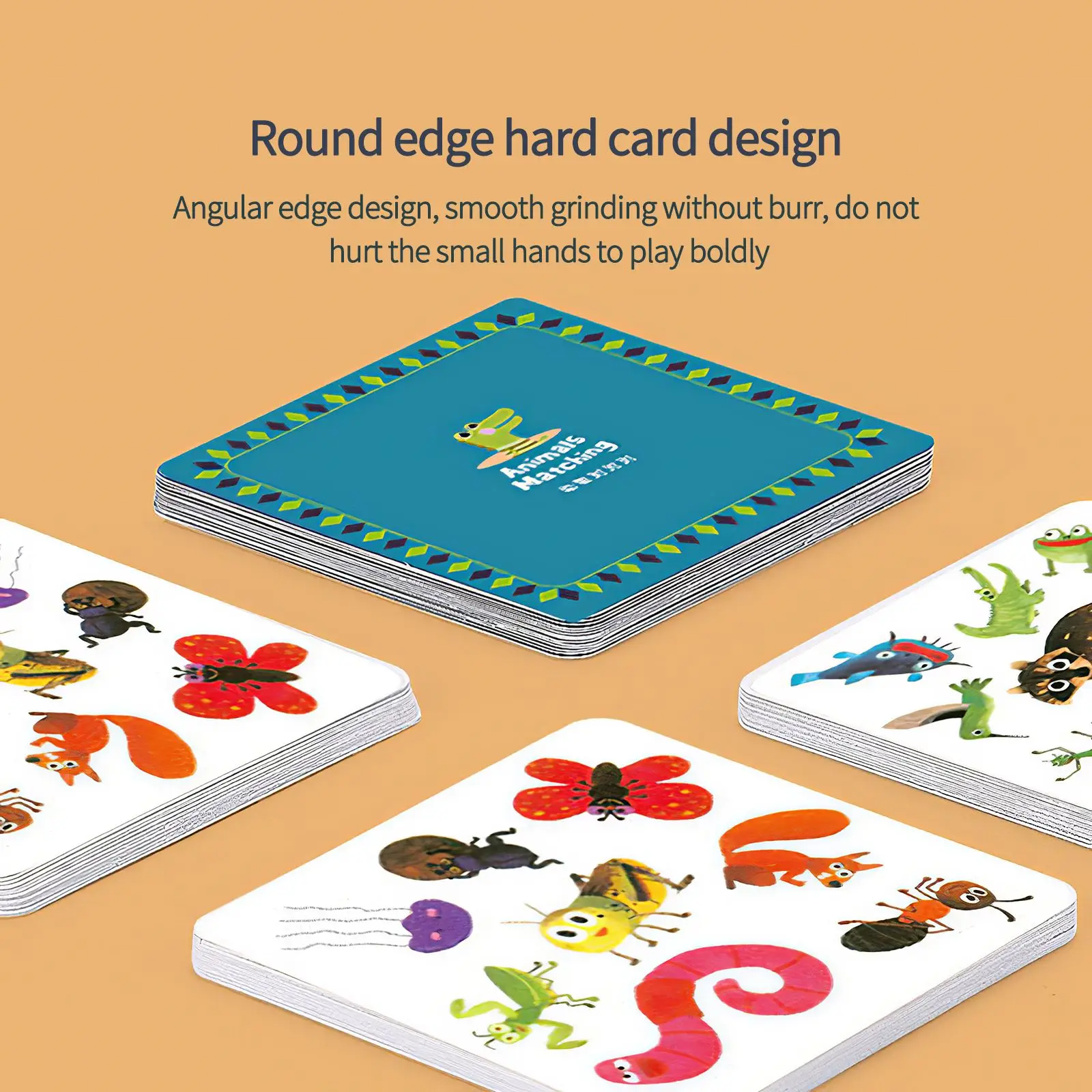 

Educational Animal Memory Colorful Matching Pairing Spot It Card Puzzle Parent-Child Interactive Party Board Game Toys For Child