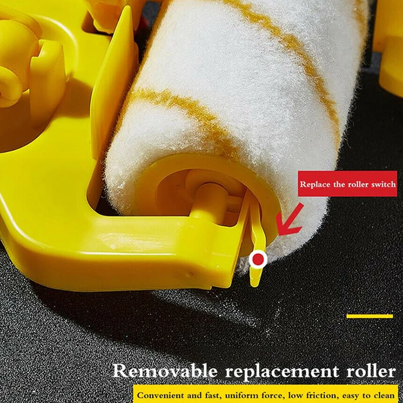 

5Pcs/Set Portable Paint Edger Roller Clean-cut Roller Brush Safe Tool Home Painting Brushes Kit Proffesional For Wall Ceilings