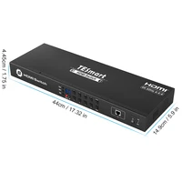 2021 new 8 port kvm hdmi switch with 4k 60hz keyboard and mouse rs232 ip control