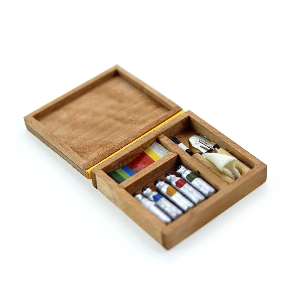 Миниатюрные аксессуары для кукольного домика 1/12 деревянная миниатюрная коробка