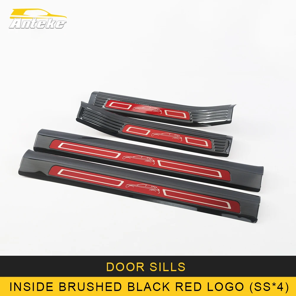 Ins-Brushed-Red-lg Carманго для Фольксваген артеон автомобильные аксессуары наклейки пороги Накладка Добро пожаловать педаль порог Накладка доска - Название цвета: Ins-Brushed-Red-lg