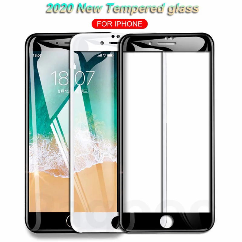 9D закаленное стекло с изогнутыми краями для iPhone 7 8 6 6S Plus SE Защитное экрана iphone8