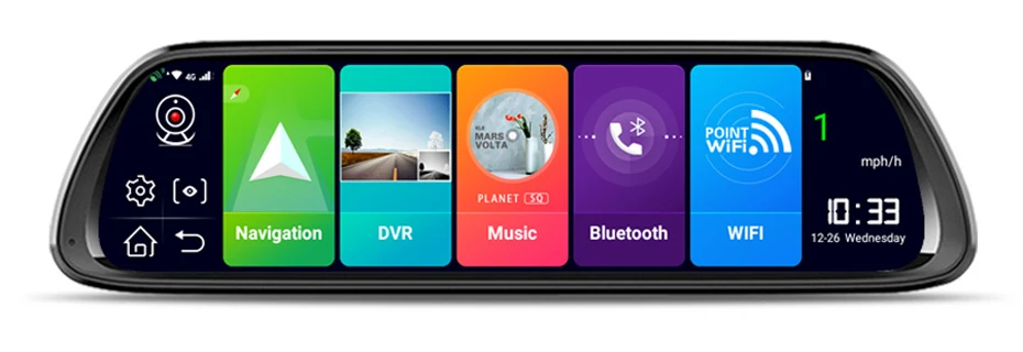 Maiyue star10 дюймов 4G Android 8,1 Автомобильный видеорегистратор gps навигатор HD 1080P потоковое медиа зеркало заднего вида ADAS Wif gps навигатор рекордер