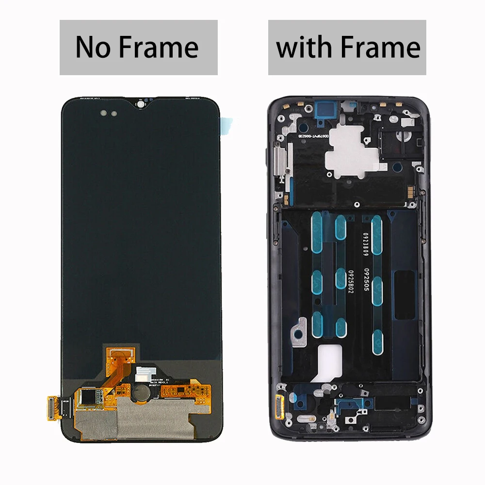 ЖК дисплей OLED 6 41 дюйма для Oneplus 6T A6010 A6013 сенсорный экран с дигитайзером и рамкой со