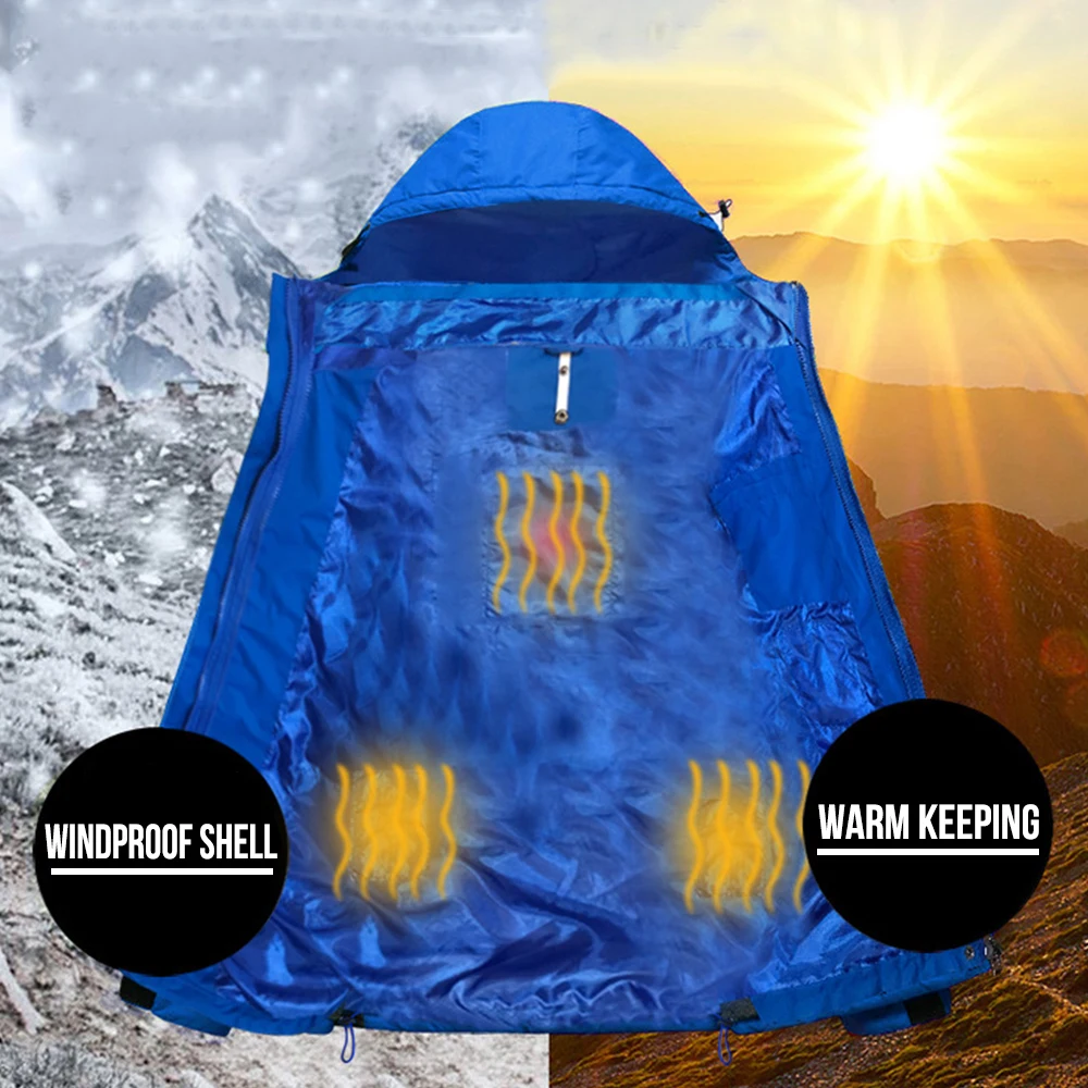 Женское Мужское пальто с подогревом заряжаемая электрическая грелка снегоход