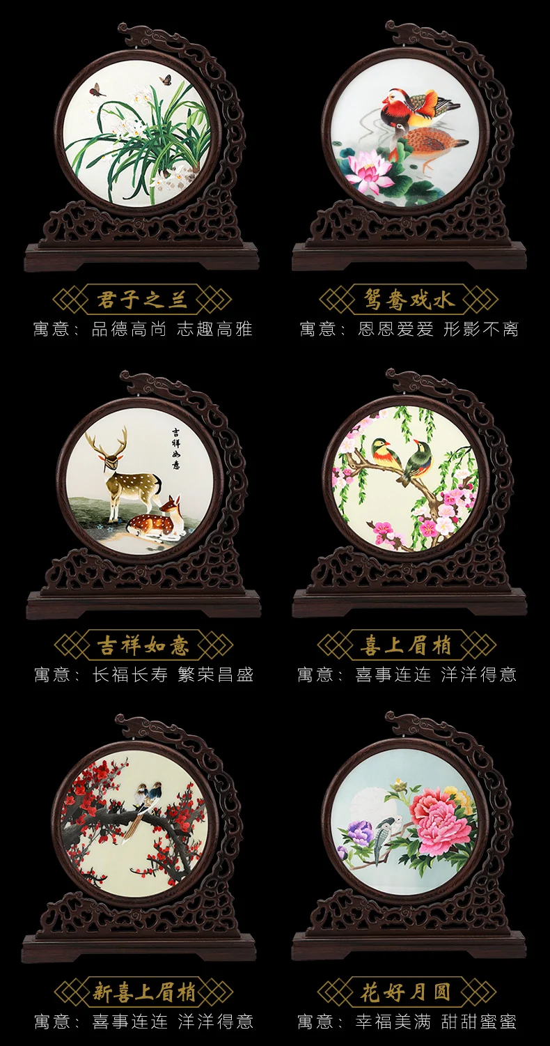 Tangfoo китайская ручная вышивка Сучжоу двусторонняя вышивка экранное украшение красивый Шелковый цветок живописный рисунок птицы