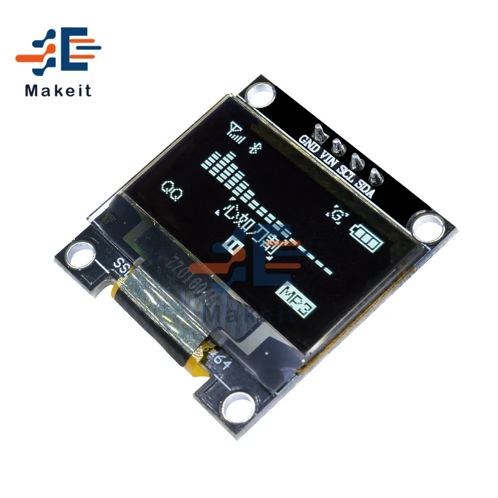 0.96 inch 4 Pin OLED Display Module 128X64 I2C 12864 SPI Serial LCD Screen Board GND VCC SCL SDA for Arduino STM32 - купить по