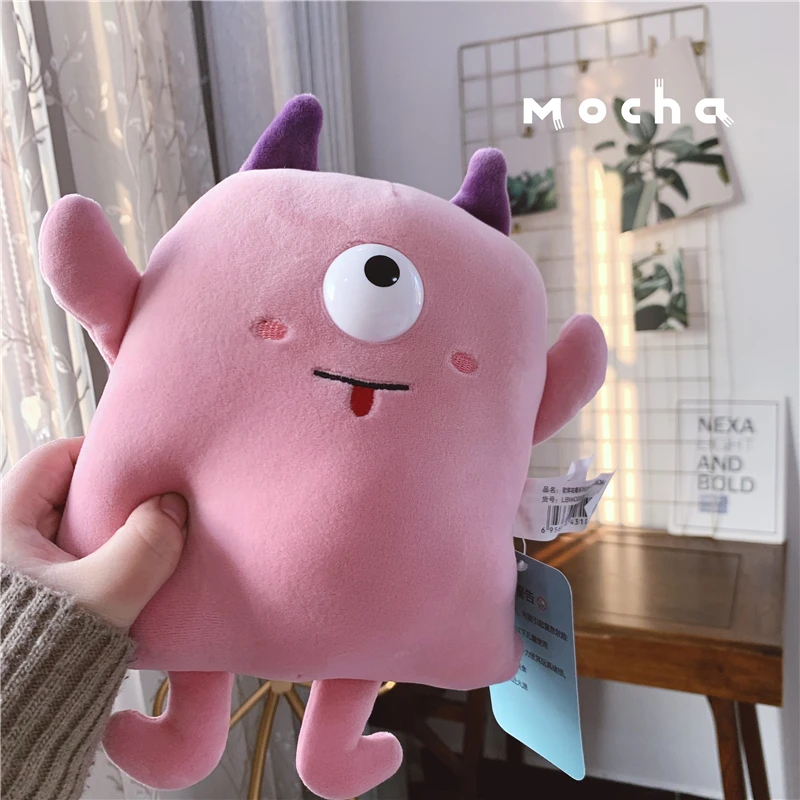 Игрушка плюшевая в виде животного 25 см розовая синяя желтая|Мягкие игрушки