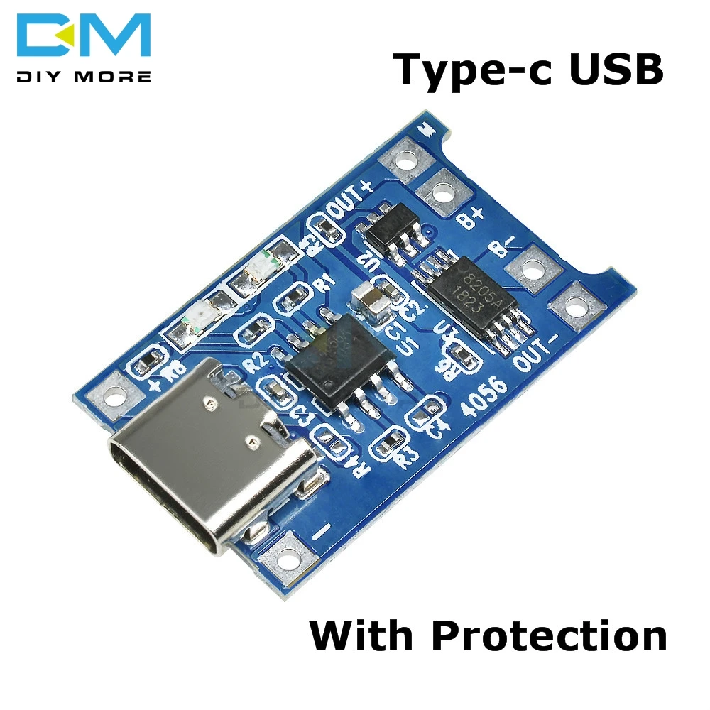 Тип-c/Micro/Mini USB 5V 1A 18650 TC4056A литиевая батарея зарядная плата модуль с защитой двойные функции 1A li-ion