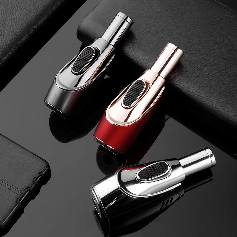 jobon windproof cigarette cigar lighter spray gun torch gas lighter jet metal butane inflated lighter kitchen bbq men gadgets free global shipping