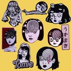 Брошь удзумаки Junji Ito Creey Goru Eyeball Girl, металлические эмалированные значки, булавка на лацкан, броши на куртки, модные украшения, аксессуары