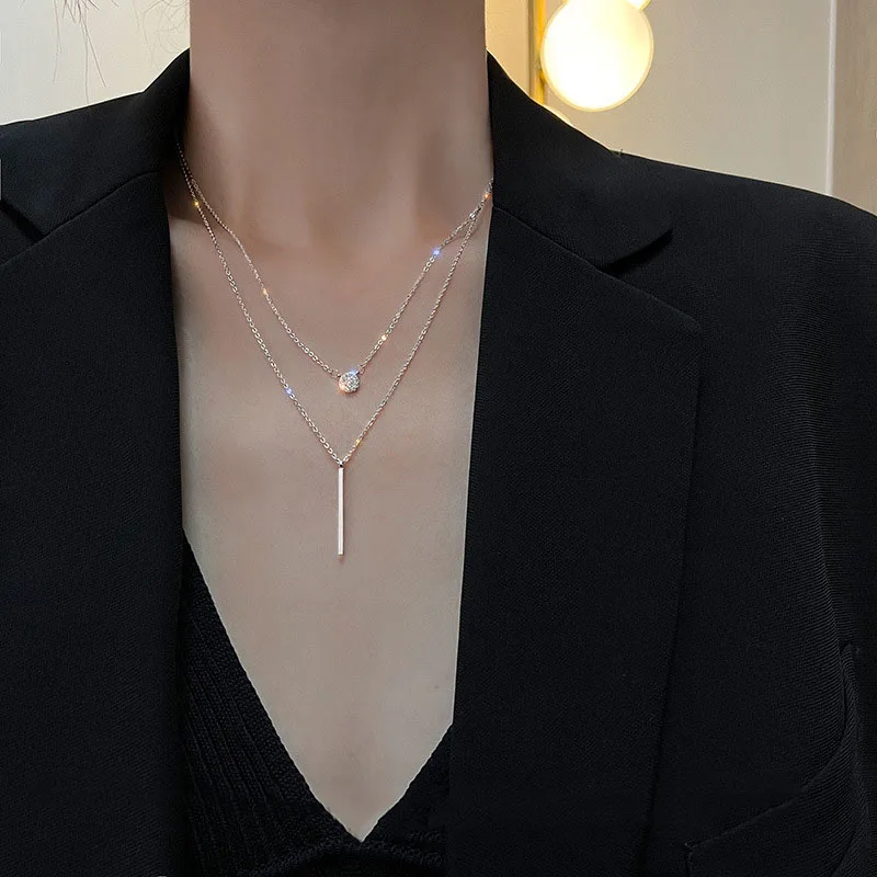 

New Product Modern Choker Necklace Two Layers Round Necklace For Women Korean Fashion Necklaces Gift Birthday Party Jewelry