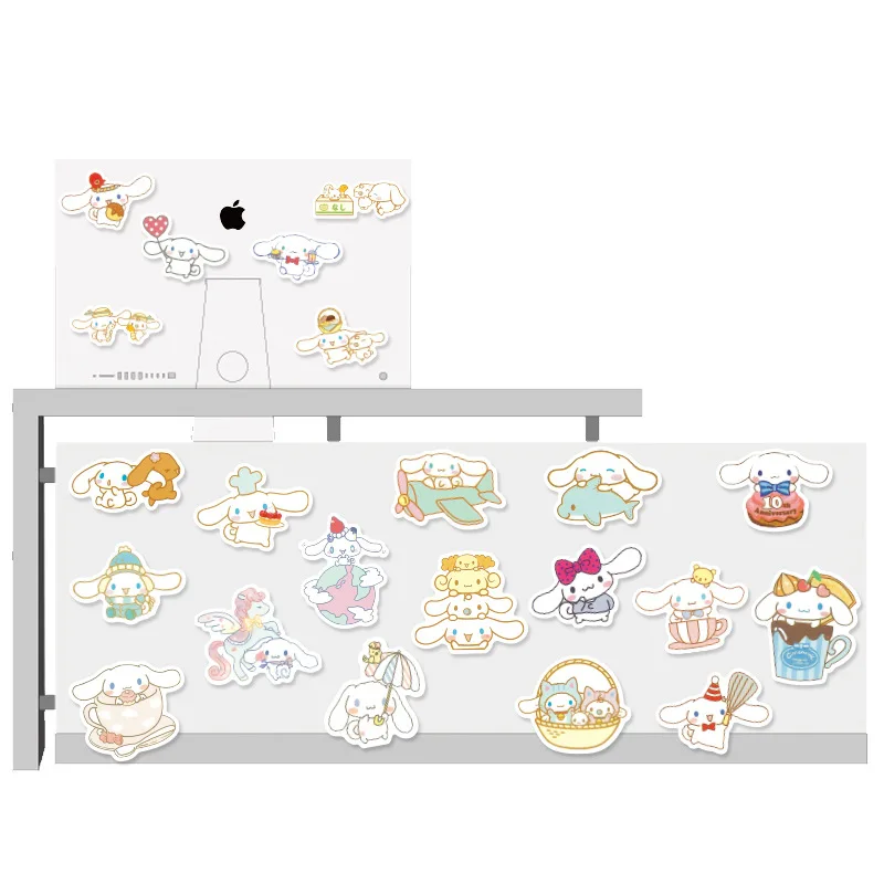 Cinnamoroll Kawaii-pegatinas de perro de dibujos animados para monopat&iacute;n, nevera, tel&eacute;fono, guitarra, motocicleta, calcoman&iacute;a cl&aacute;sica de Anime, juguetes de pegatinas, 40 Uds.-4