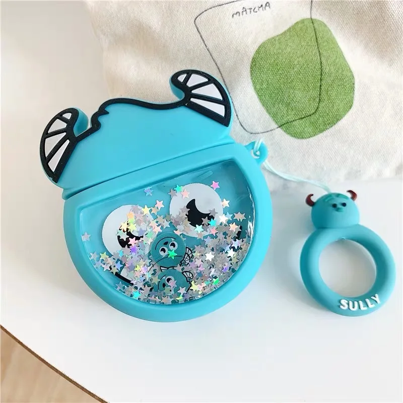 Темно-красный Милый зыбучий песок пузырьковый чай для Airpods чехол мягкий силиконовый беспроводной Bluetooth наушники Защитная крышка с палец кольцо ремень - Цвет: Темно-красный