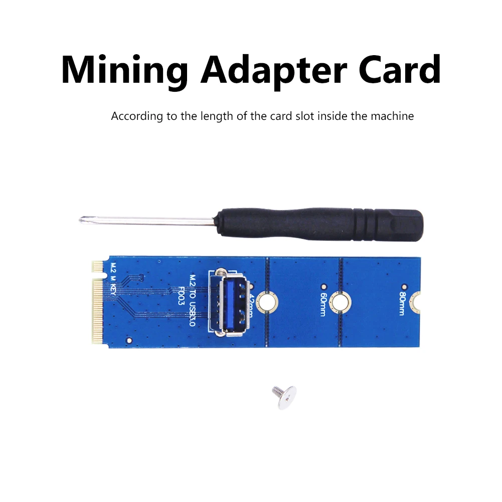 

M.2 NGFF M Key to USB 3.0 Female Adapter Riser Bitcoin Mining Transfer Card Extender Adapter Converter for PCI Express X4