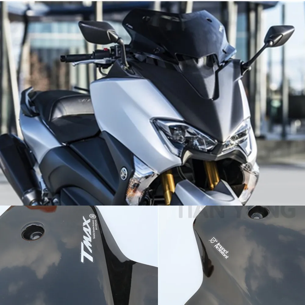 

Лобовое стекло для мотоцикла Yamaha TMAX530 TMAX 530 лобовое стекло 2017 2018 2019 17-19 дымчато-черное регулируемое запираемое
