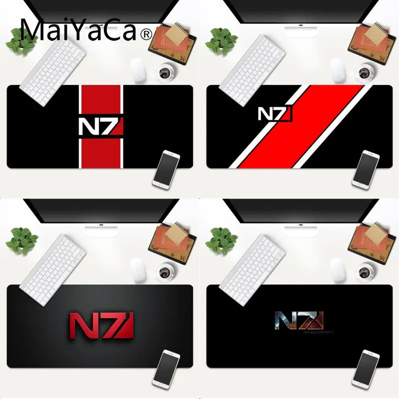 

MaiYaCa Simple Design N7 Mass Effect Rubber Pad to Mouse Game Gaming Mouse Mat xl xxl 600x300mm for dota2 cs go