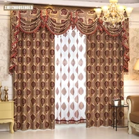 curtains tulle for living room dining bedroom valance century love curtain cloth european jacquard shading window mantle villa
