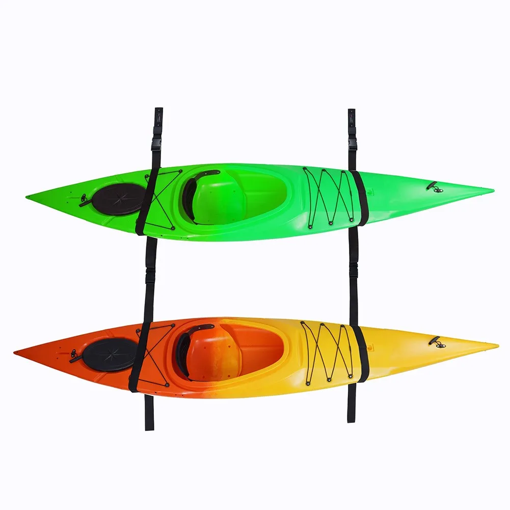 

2pcs 1.5" Kayak Hanger Straps Adjustable Straps Kayak Wall Hanger 200 Lb Boat Hanger For Stand-Up Paddle Boarding Accessories