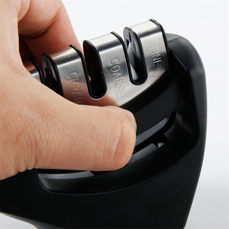 Точилка для ножей 3-ступенчатая точилка кухонных точильный камень