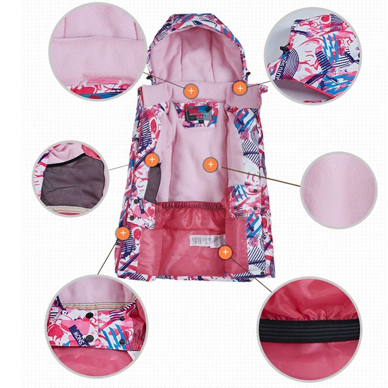 MUTUSNOW детский лыжный костюм Водонепроницаемый теплая куртка для снежной погоды и