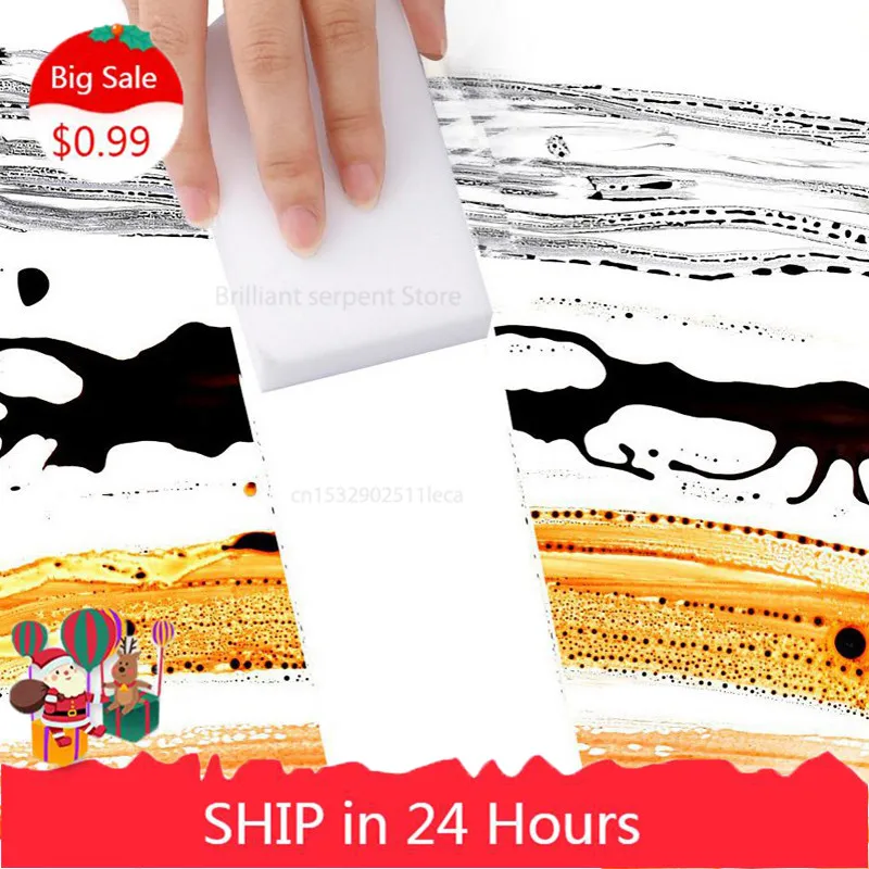 

Многофункциональная волшебная губка Ластик для очистки губки для Кухня инструменты для уборки ванной комнаты 10x6x2 см; Прямая поставка