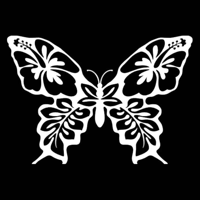 15 2*10 5 см Творческий Бабочка цветок гибискуса Виниловый фон окно наклейки для