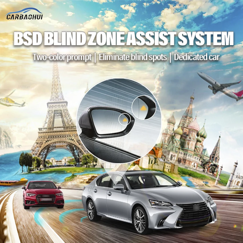 

Car Millimeter Wave Radar blind spot detection system BSD BSA BSM Monitoring Change Lane Aided Parking For Lexus GS 2012