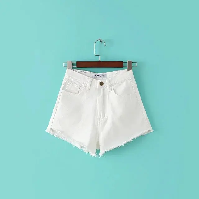 Front Mini Short Feminino Back Long Woolen High Waist Denim Sexy Shorts Jeans Women's 4 Colors Plus Size Street Style | Женская