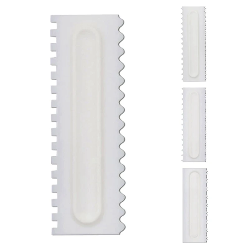 

Cream Scraper Irregular Teeth Edge SpatulasKitchen Cake Tool Baking Scraper Fondant Cake Slicer Pastry Cutters Tools DIY Decora