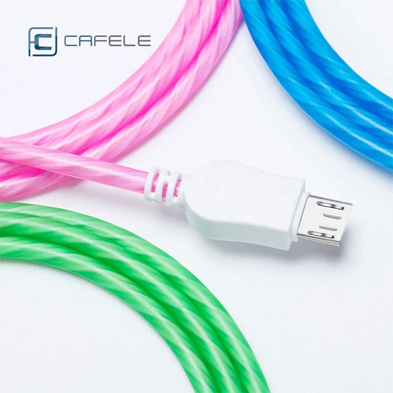 Кабель Micro Usb светодиодный свет 2А 1 м шаргр кабели для Xioami M9 M8 huawei Nova4 Glory samsung Redmi Note 7