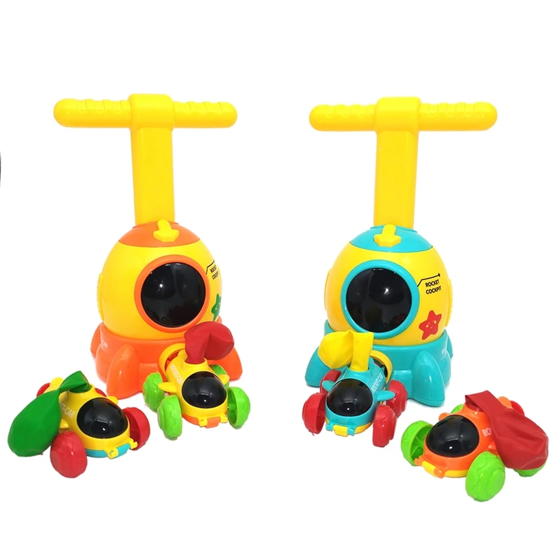 

Inertial Balloon Powered Car Toy Aerodynamics Balloon Power Air Pump DIY Fun Educational Science Experiment Kids Gift