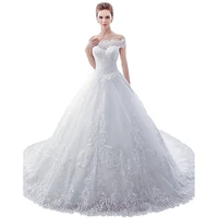 a line satin netting applique sashes boat neck floor length wedding dresses bridal gown chapel train corset back
