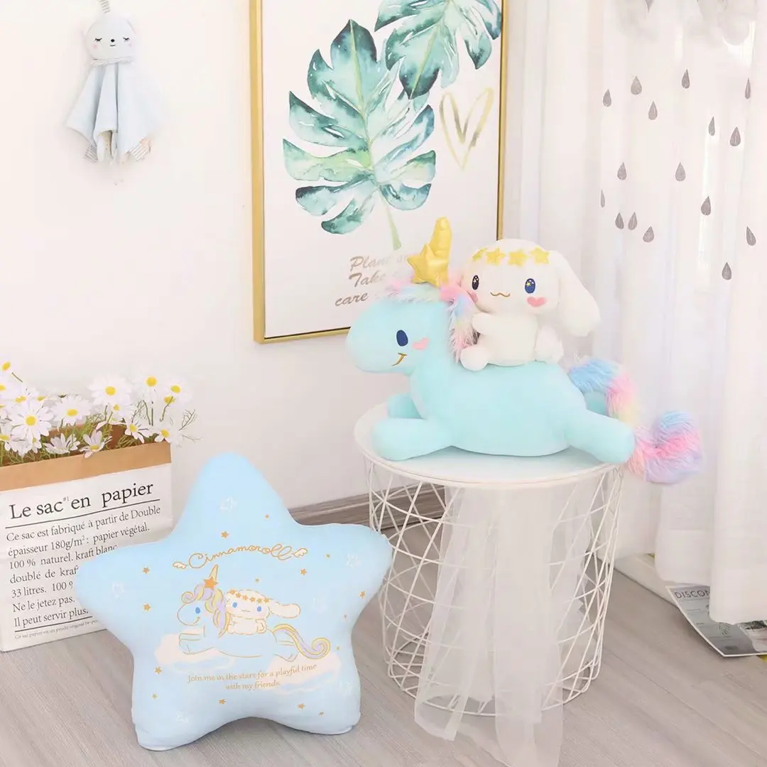 Новинка плюшевые игрушки Sanrio модный Единорог плюшевый кукл милый Декор для