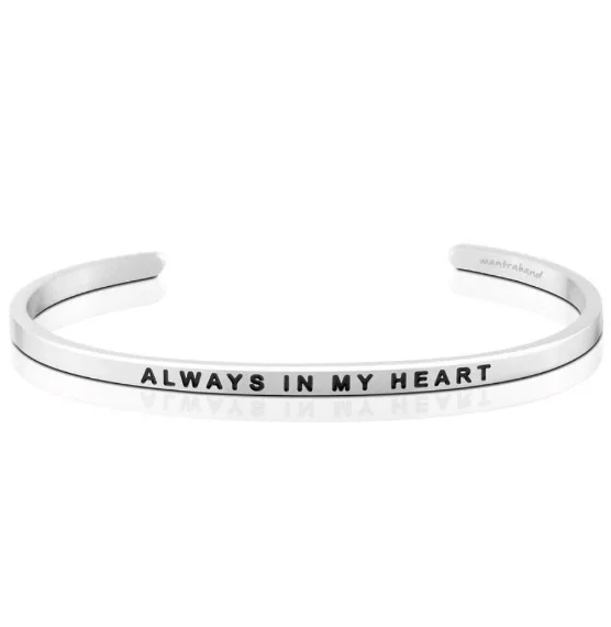 Любовь Браслет всегда в моем сердце позитивный навевающий вдохновение Цитата